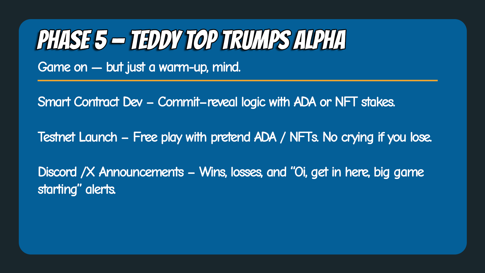Phase 4 — Top Trumps Alpha